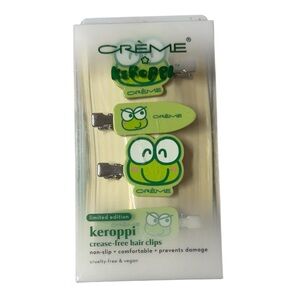 Sanrio Keroppi Green Crease Free Hair Clips Limited Edition Gift NWT Kawaii
